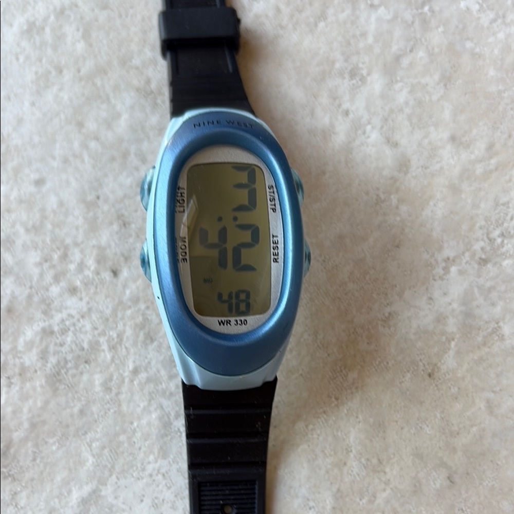 Nine West Black and Blue Smartwatch with Digital Display